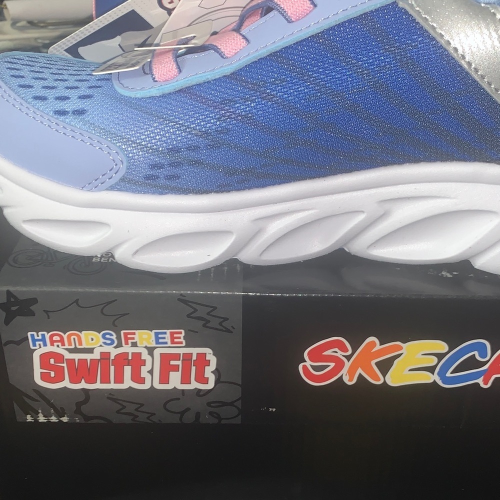 Skechers Kids' Blue and Pink Sneakers - Picture 3 of 5